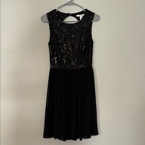 Black Sequin Sleeveless Dress